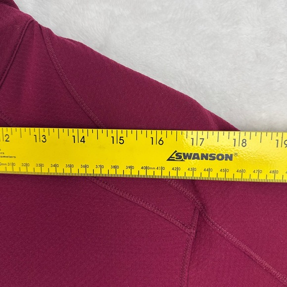 Nike Golf Dri-FIT Mens Pullover Maroon Burgundy Quarter Zip Long Sleeve Shirt - Picture 7 of 11